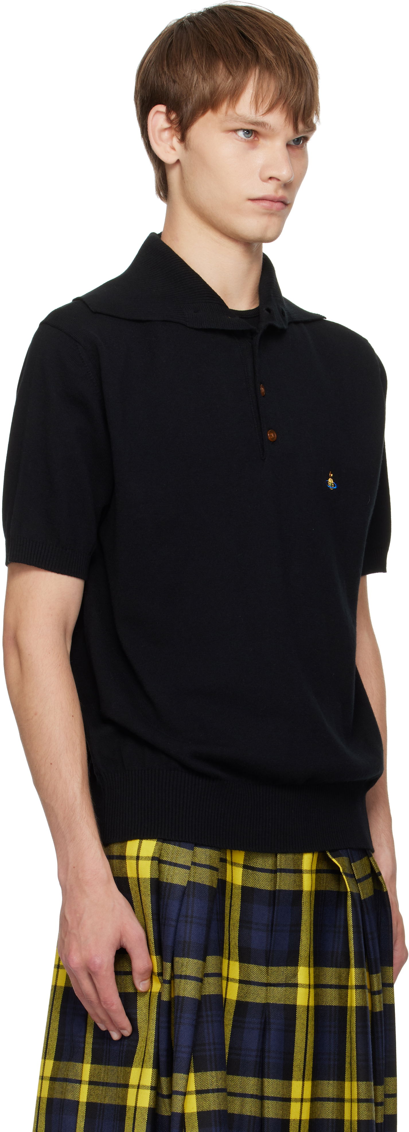 Poolopaita Vivienne Westwood Vivienne Westwood Alex Knit Polo Musta | 2701001P-Y001V-, 1