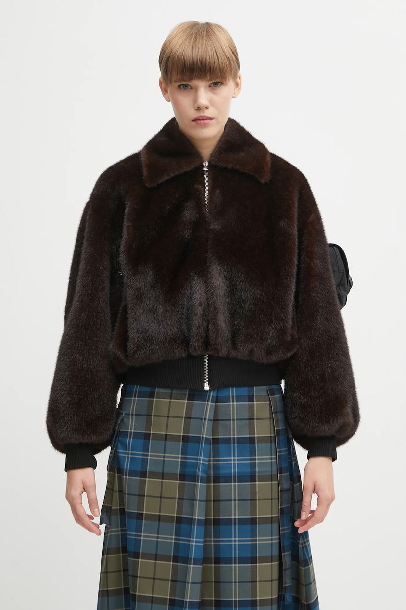 Bomber-takki Coperni Faux Fur Bomber Jacket Ruskea | COPBL33F9015