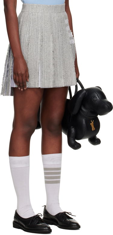 Hame Thom Browne Thom Browne Classic Pleated 4-Bar Miniskirt Harmaa | FGC724T-F0512, 1