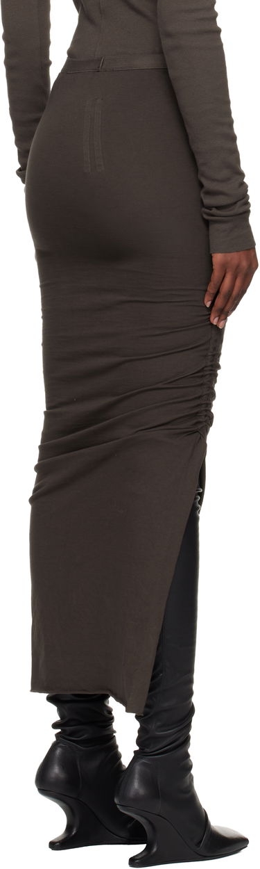 Hame Rick Owens DRKSHDW Concordians Soft Edfu Midi Skirt Ruskea | DS02E7335 RN, 2