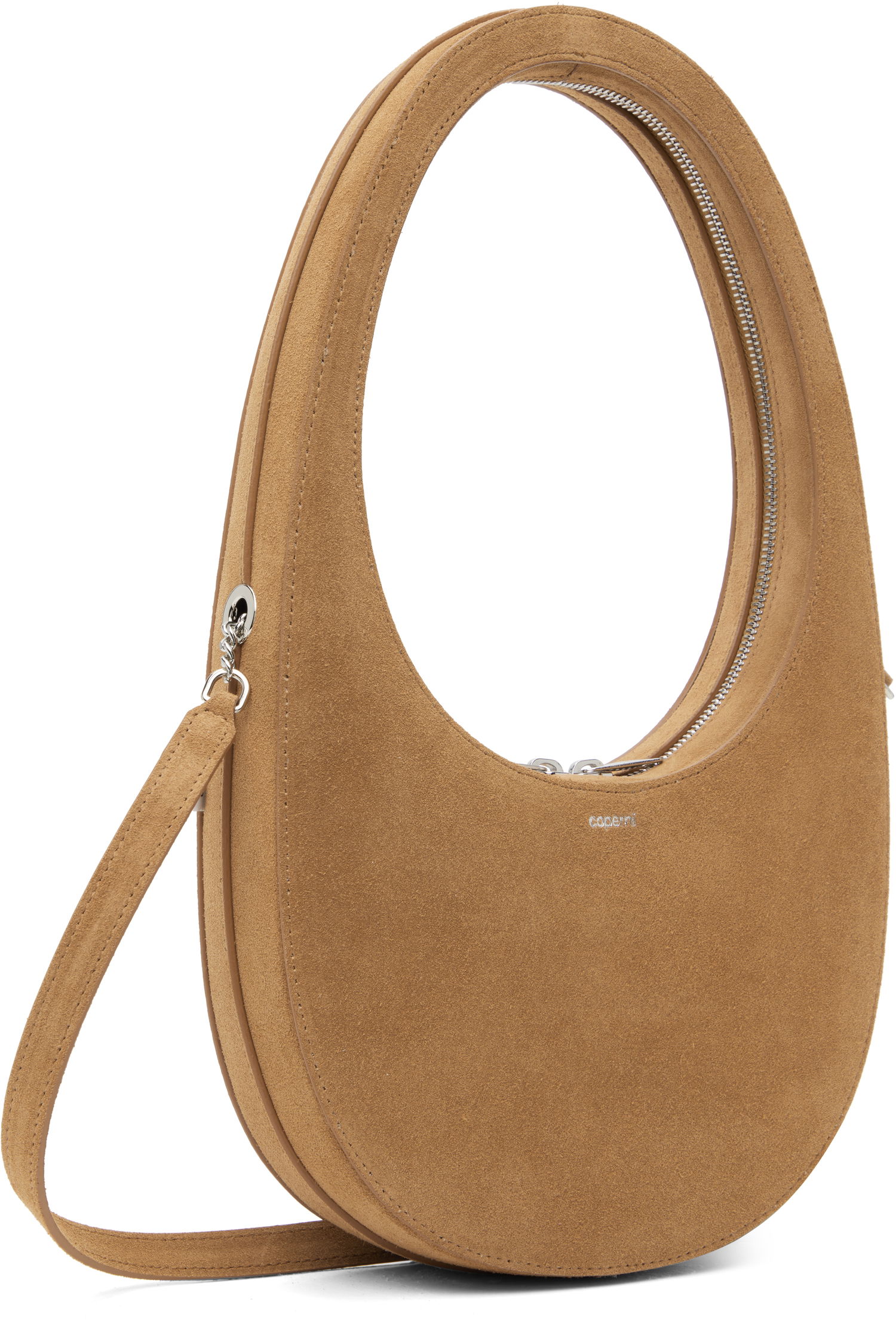 Käsilaukku Coperni Coperni Swipe Suede Crossbody Bag Ruskea | COPBA38F6049, 1