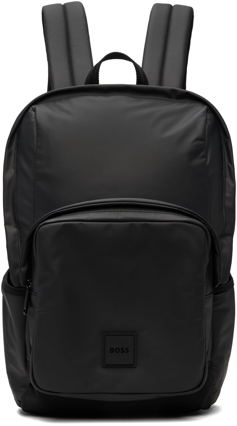 Reppu BOSS Coated Canvas Logo Backpack by BOSS Musta | 50548160