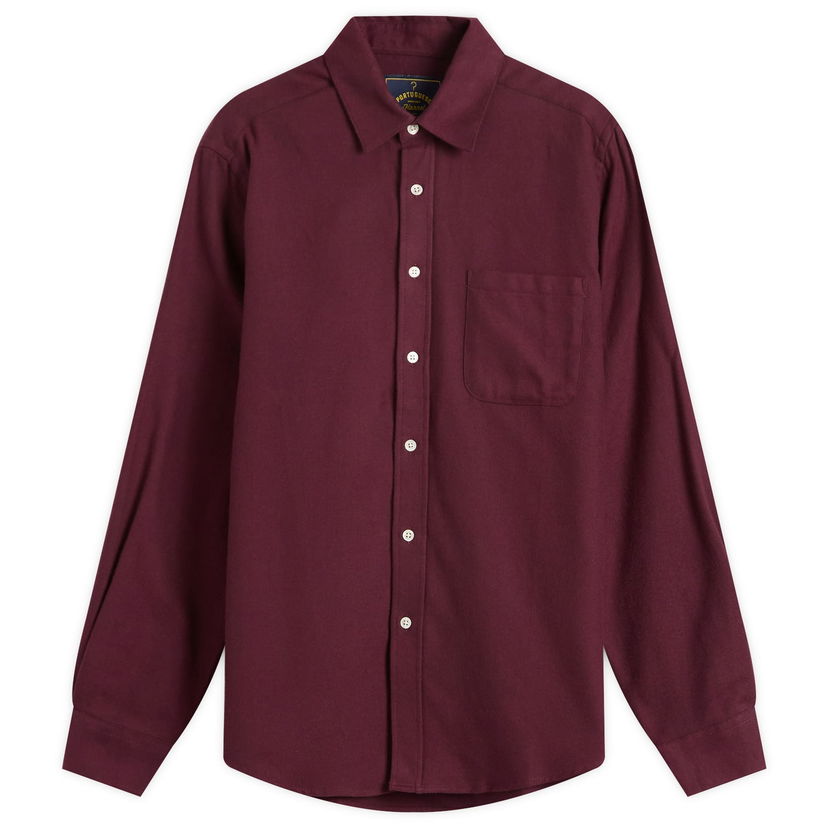 Paita Portuguese Flannel Teca Flannel Shirt, Size Small Burgundia | AW25072-BDX