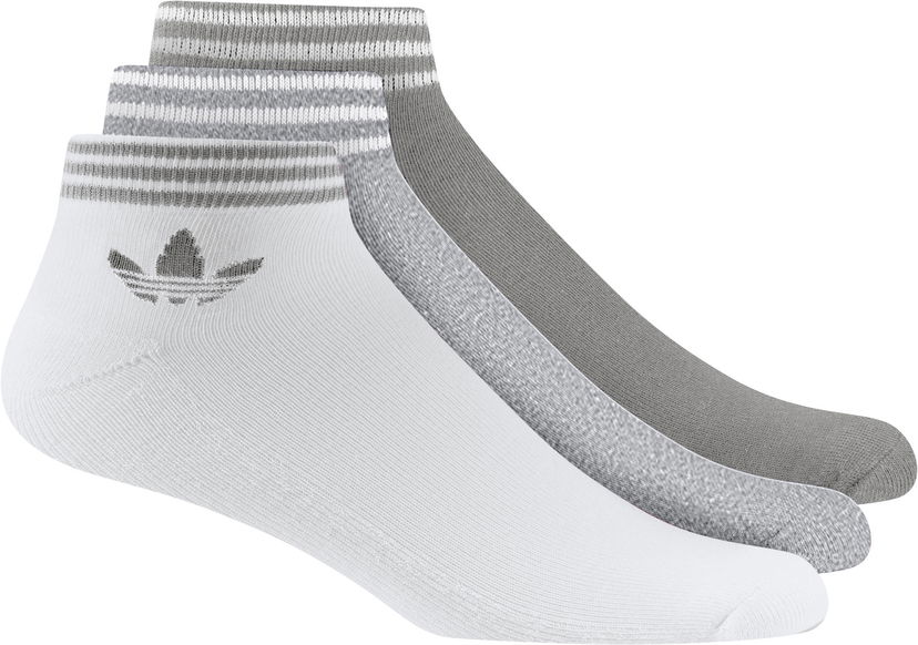Sukat adidas Originals Ankle Socks With Stripes (3 Pairs) Valkoinen | h32341