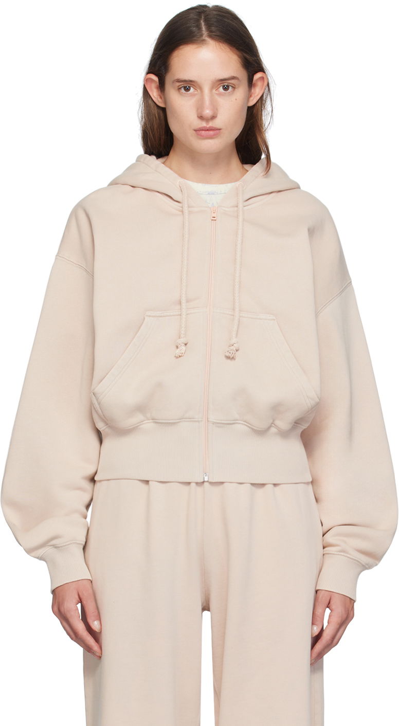 Huppari Acne Studios Beige Zip Hoodie Beige | AI0157-
