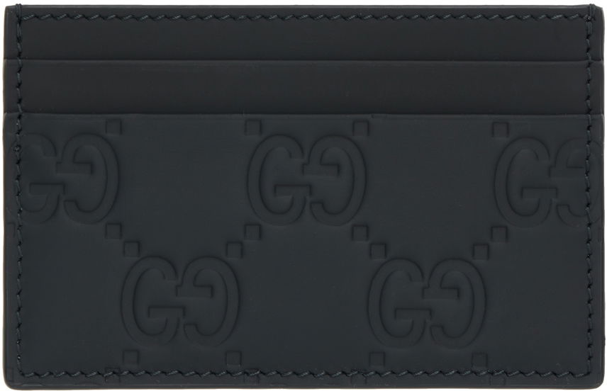 Lompakko Gucci Monogram Card Holder Musta | 771315 AAC0L, 1