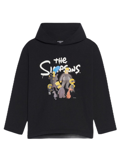 Huppari Balenciaga The Simpsons x Cropped Hoodie Musta | 670946TLVG81000