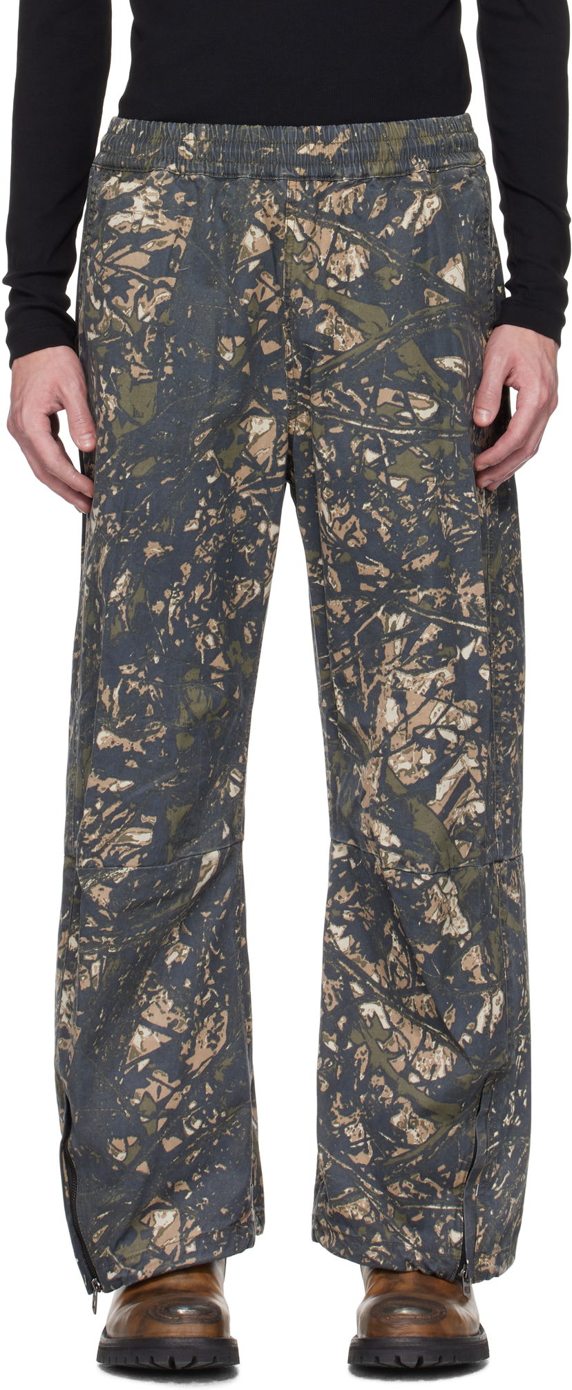 Housut Diesel Diesel P-Lint Camo Print Trousers Vihreä | A16667-0ABCG-5AFA