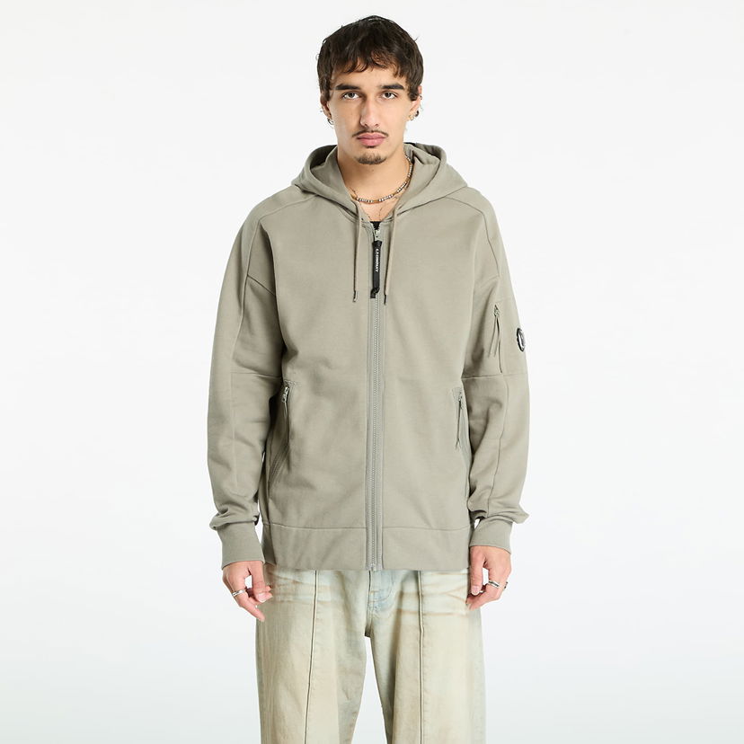 Huppari C.P. Company C.P. Company Diagonal Raised Fleece Full Zip Hoodie Harmaa | 19CMSS716A005086W-356
