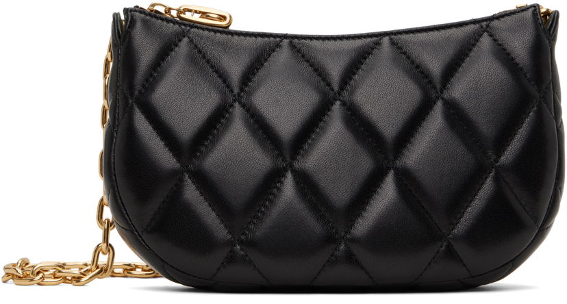 Käsilaukku Burberry Burberry Rocking Horse Quilted Lambskin Chain Bag Musta | 8105328