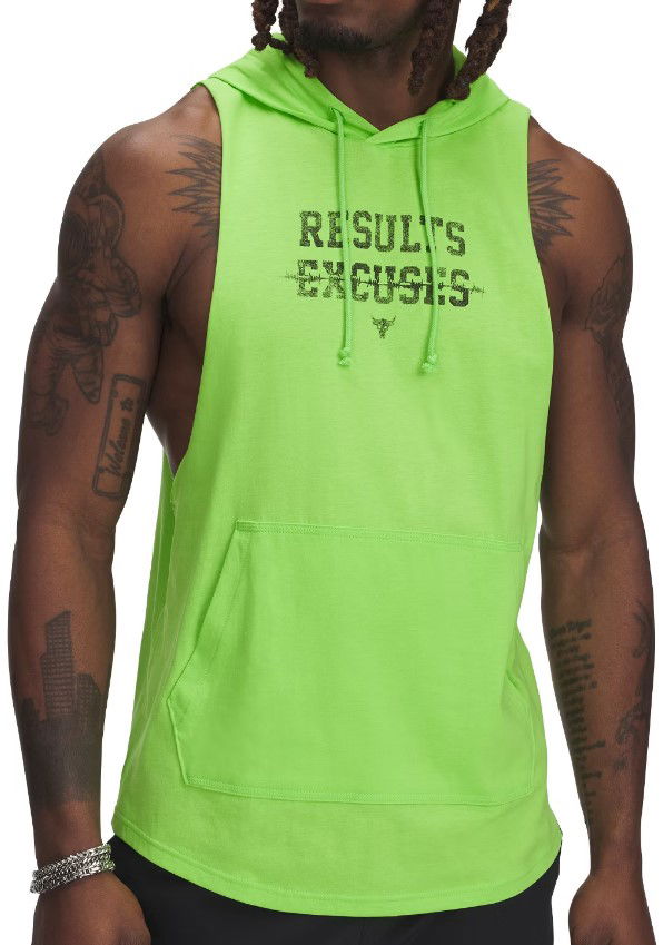Tankkitoppi Under Armour Project Rock Wire Sleeveless Hoodie Vihreä | 1389986-362