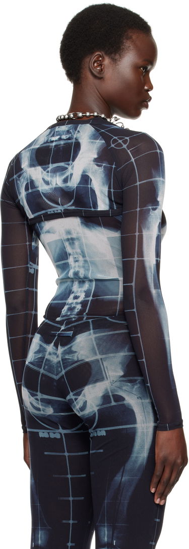 Body Jean Paul Gaultier Jean Paul Gaultier 'The Squeletor' X-Ray Print Mesh Top Musta | 25/33-F-TO243-T580-005956, 2