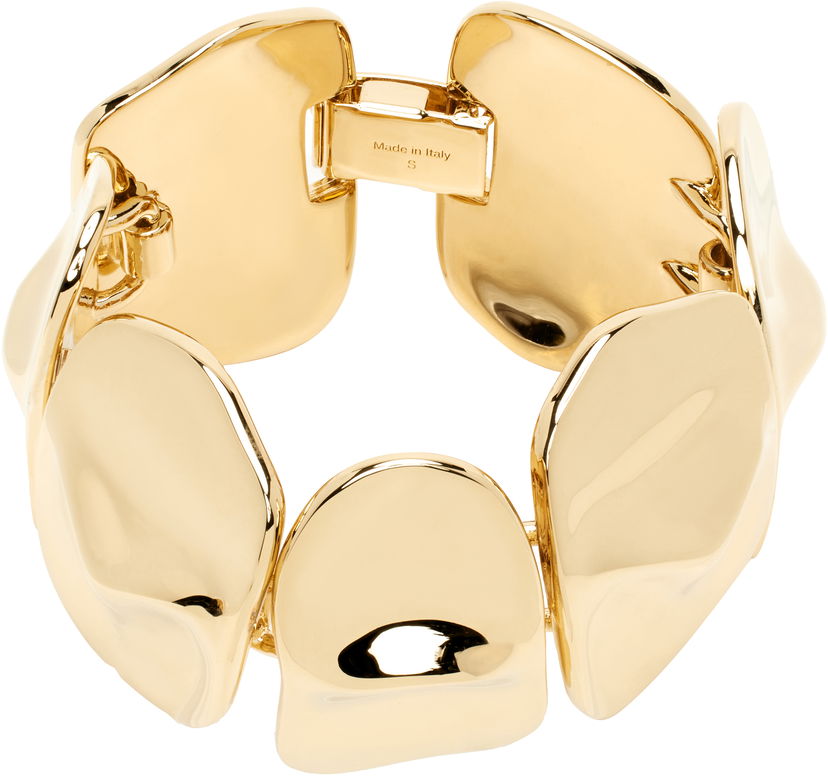 Rannerengas Acne Studios Acne Studios Brass Croco Scale Bracelet Keltainen | C50464-