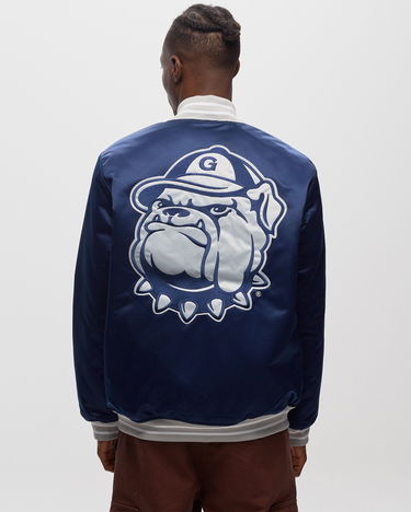 Bomber-takki Mitchell & Ness NFL Heavyweight Satin Jacket Georgetown University Tummansininen | OJBF3413-GTWYYPPPNAVY, 1