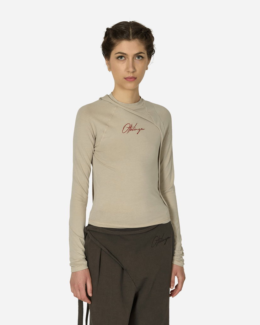 T-paita Ottolinger Ottolinger Deconstructed Fitted Longsleeve Top Beige | 1150105121 BEI