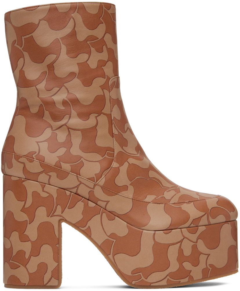 Mekko Dries Van Noten Dries Van Noten Platform Ankle Boots Oranssi | WS241-257-553