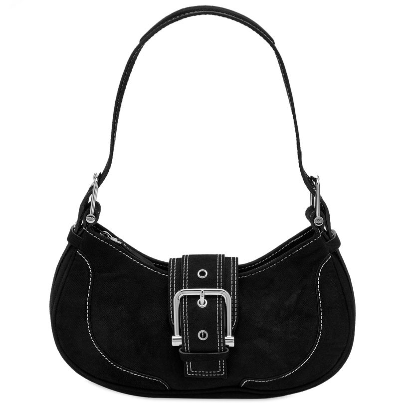 Käsilaukku OSOI Denim Hobo Bag with Buckle Musta | 22FB050-02-01