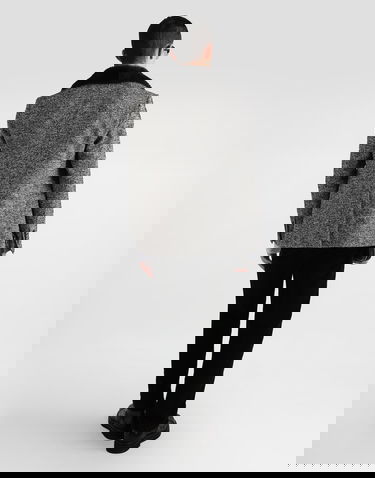 Takki Dolce & Gabbana Dolce & Gabbana Single-Breasted Dotted Wool Jacket with Fur Collar Harmaa | G2VJ9ZFMZAKS8030, 2