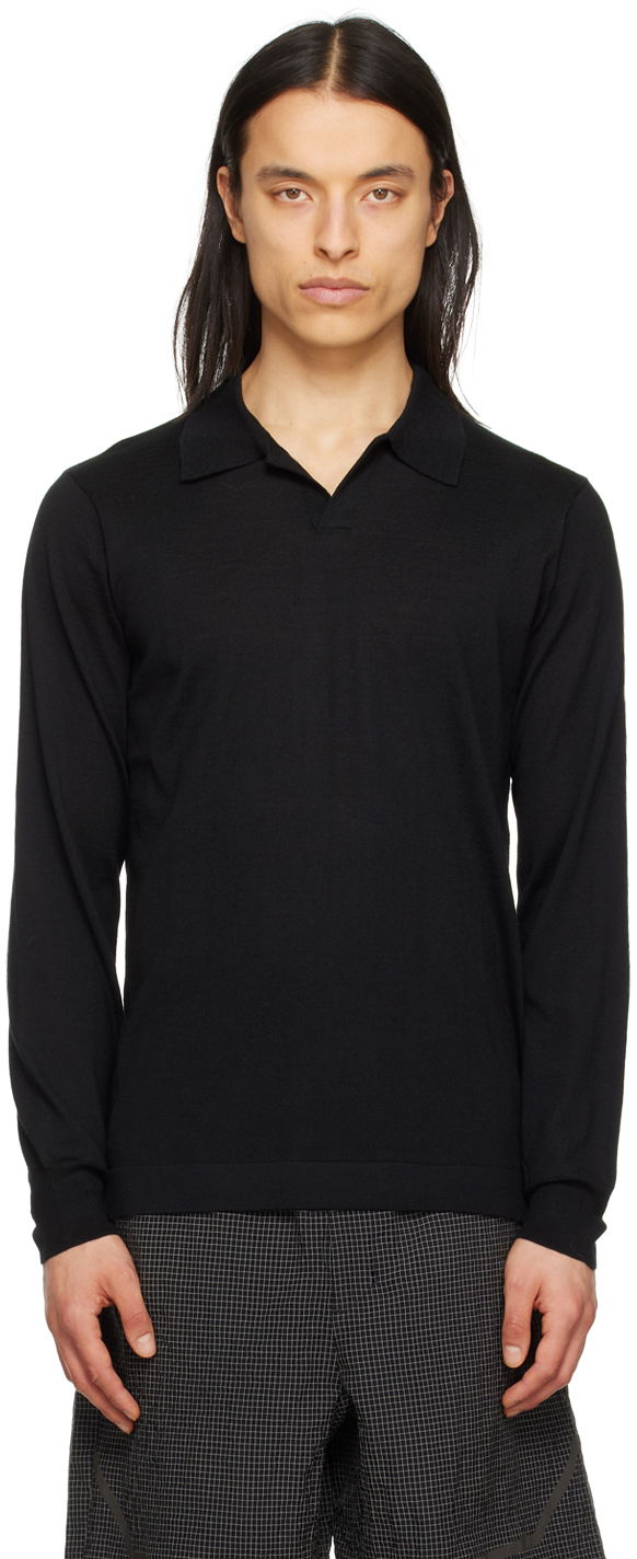 Poolopaita NORSE PROJECTS Norse Projects ARKTISK Single-Button Polo Musta | N45-0539