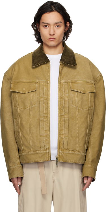 Takki Feng Chen Wang Feng Chen Wang Washed Canvas Workwear Jacket Keltainen | FUS19JK11, 0