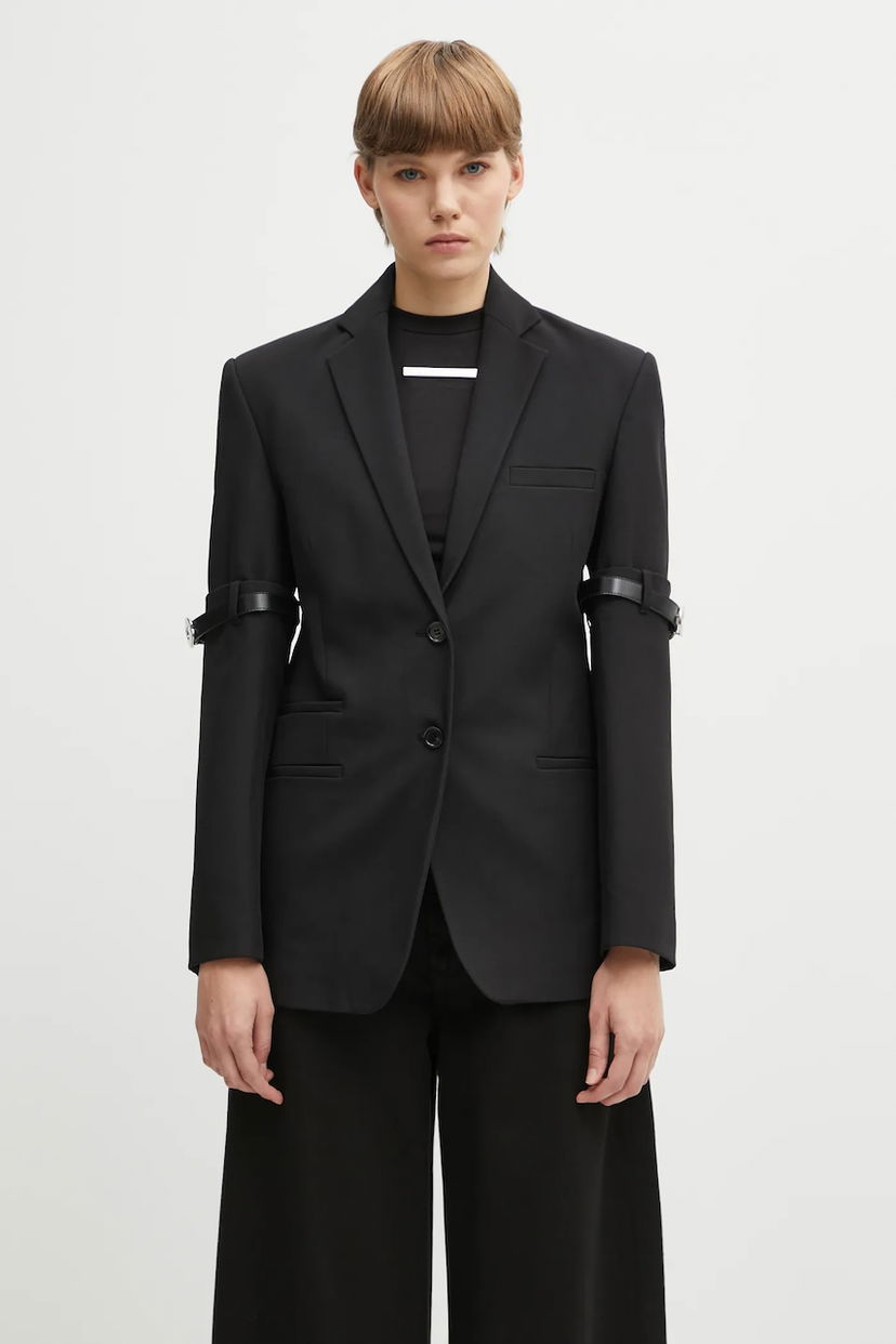 Takki Coperni Coperni Logo Belted Blazer Musta | COPV37F3004