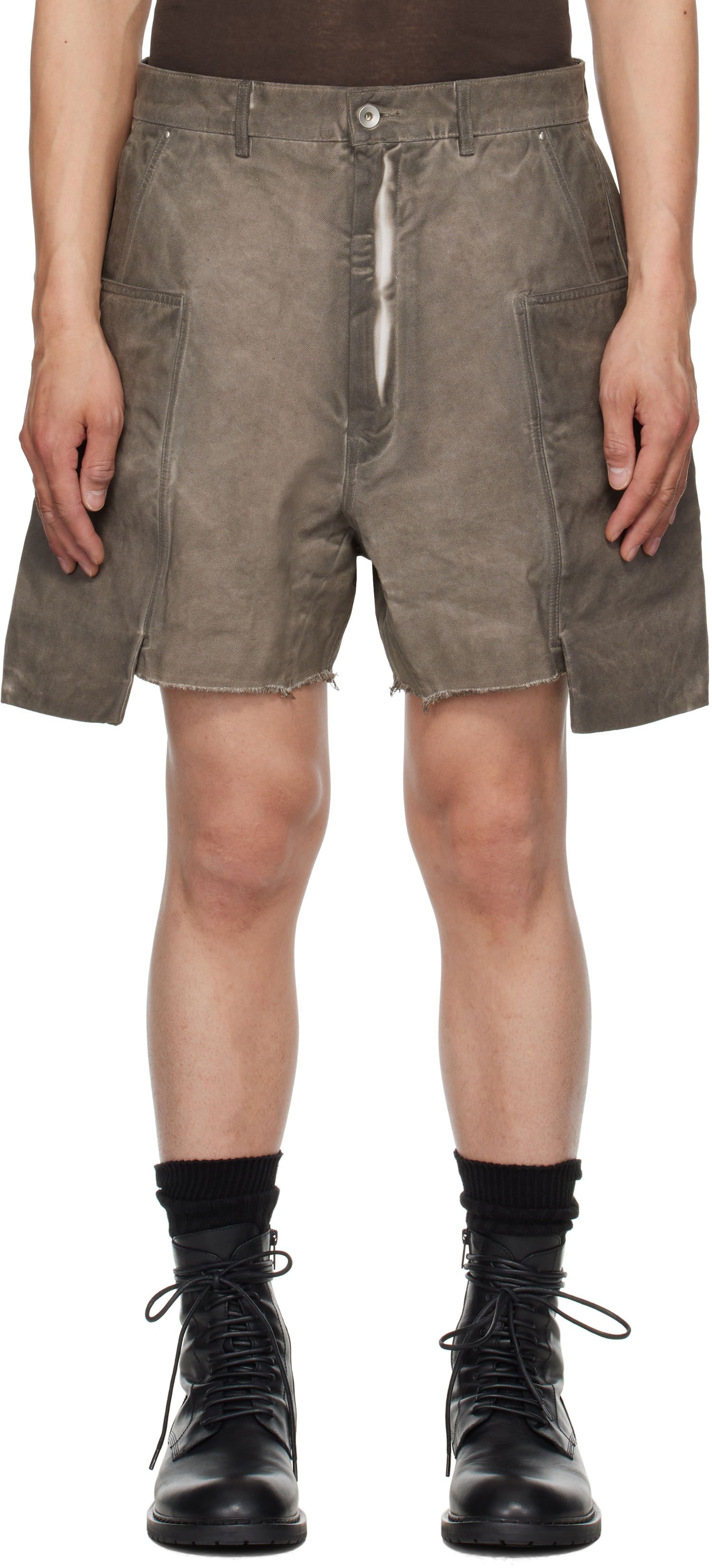 Shortsit Rick Owens Rick Owens DRKSHDW Hollywood Stefan Cargo Shorts Harmaa | DU01E3358 CVS, 0