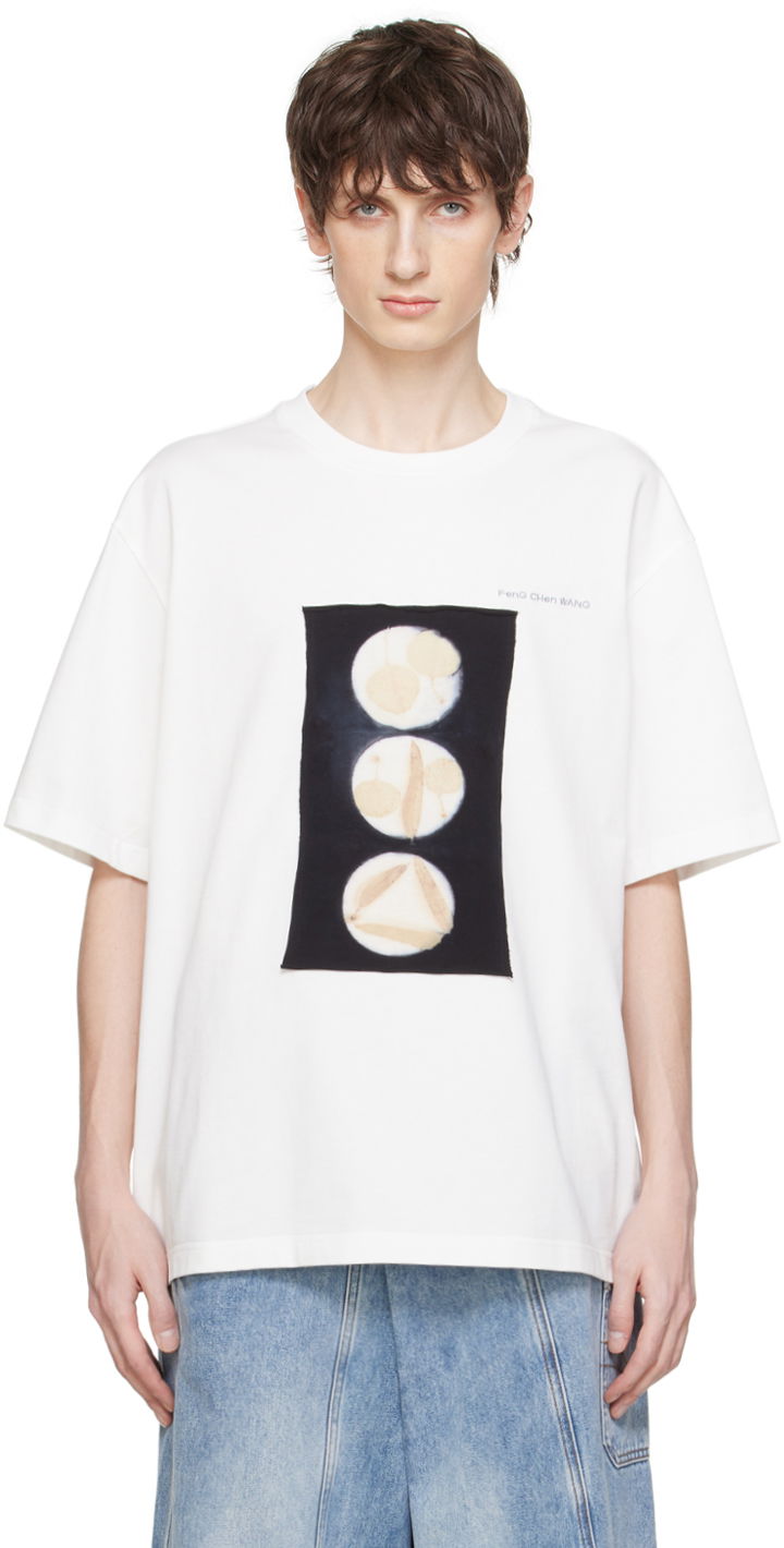 T-paita Feng Chen Wang Feng Chen Wang Patch T-Shirt Valkoinen | FMS17TS08W