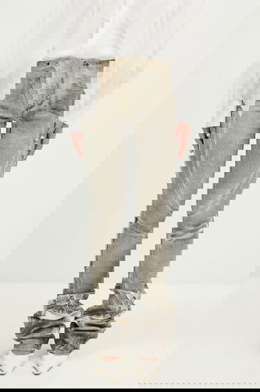 Jeans Ottolinger Ottolinger Raw-Edge Drape Denim Pants, High Waist Harmaa | 1170804921, 0