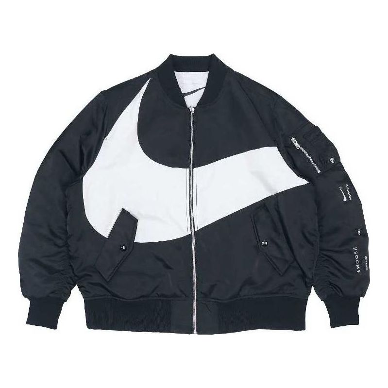 Bomber-takki Nike Big Swoosh Bomber Jacket Musta | DR7021-010