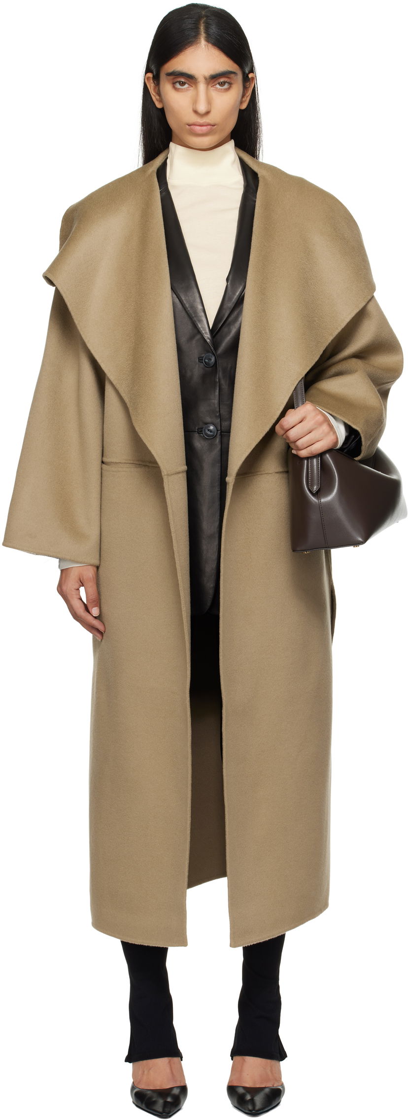 Takit TOTEME TOTEME Signature Wool Cashmere Overcoat Beige | 234-WRO885-FB0049