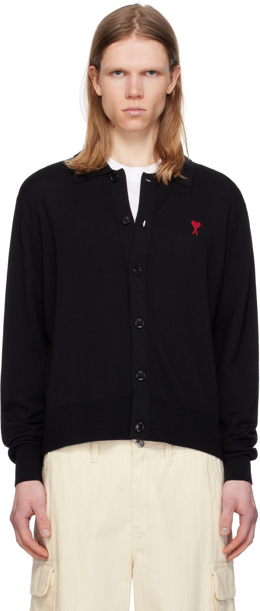 Villapaita AMI AMI de Coeur Cardigan Musta | HKC211.KN0025