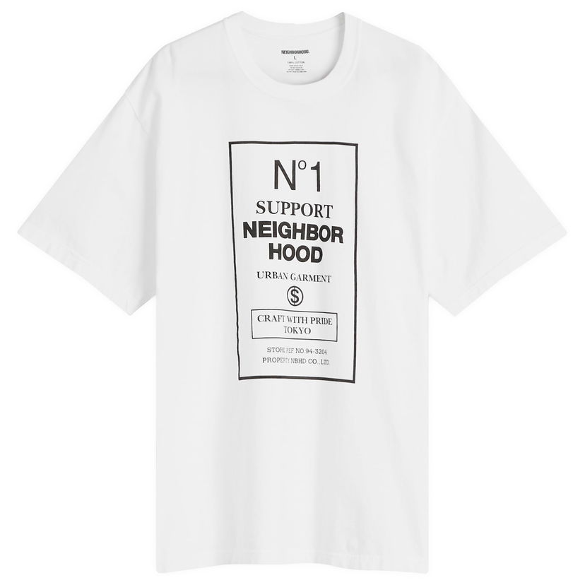 T-paita Neighborhood Support Hood Graphic Tee, Size L Valkoinen | 251PCNH-ST15-WHT