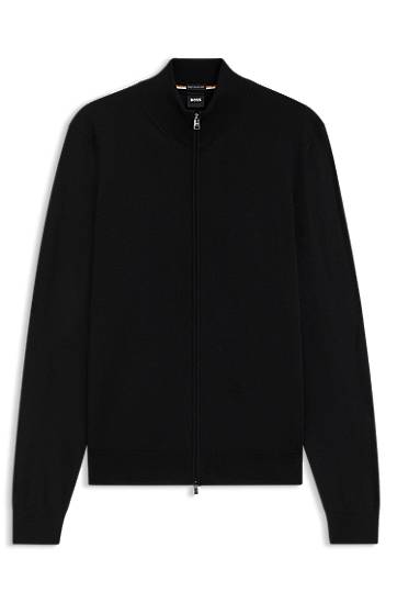 Villapaita BOSS Virgin Wool Regular-Fit Cardigan Musta | 50468254, 0