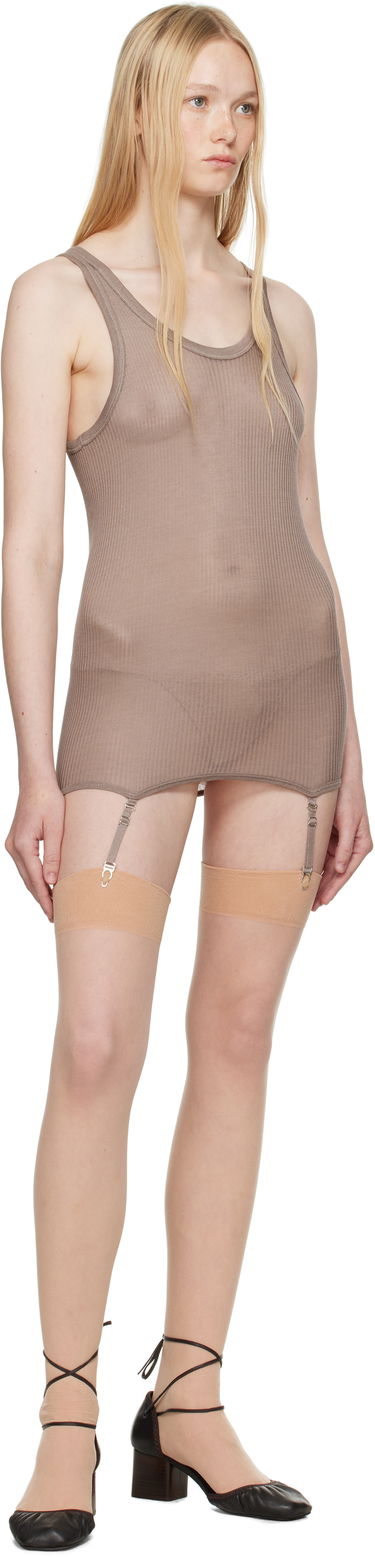 Tankkitoppi LEMAIRE Lemaire Seamless Rib Suspenders Tank Top Ruskea | TO1367 LK1017, 3