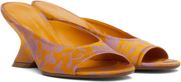 Kengänhoito Dries Van Noten Dries Van Noten Open-Toe Jacquard Mules Oranssi | WS251-1561-730, 3