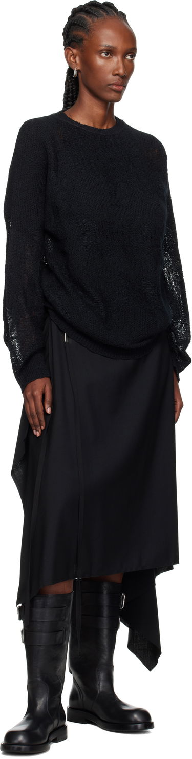 Villapaita Ann Demeulemeester Ann Demeulemeester Lalla Oversize Sweater Musta | 2520-W-KN39-KN070-099, 3