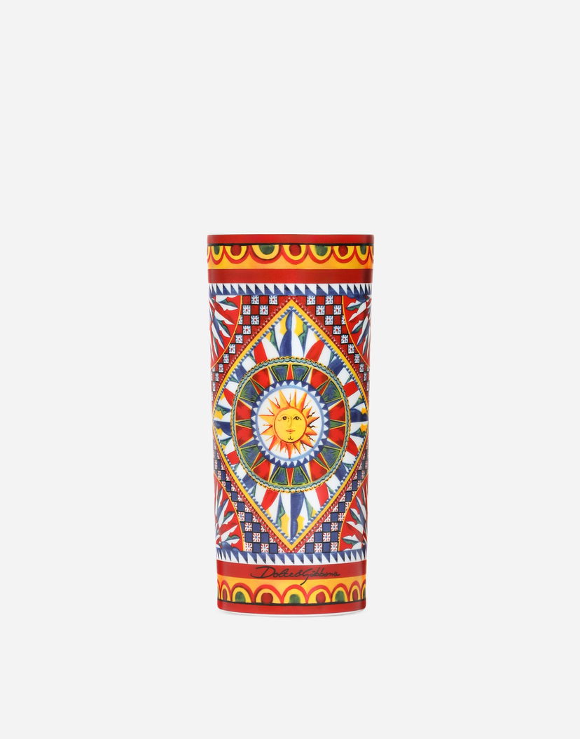 Kodin sisustus Dolce & Gabbana Dolce & Gabbana Cylindrical Porcelain Vase Onesize Monivärinen | TCC196TCAMVUC067