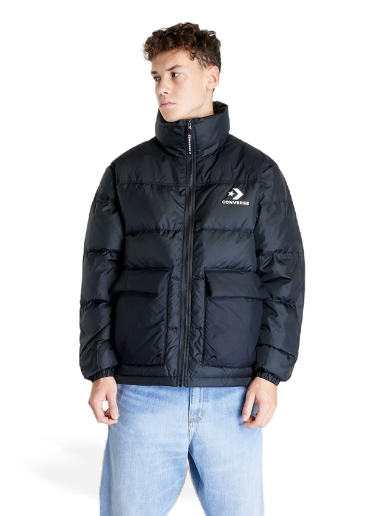 Puffer takki Converse Winter Short Down Jacket Musta | 10023755-A03