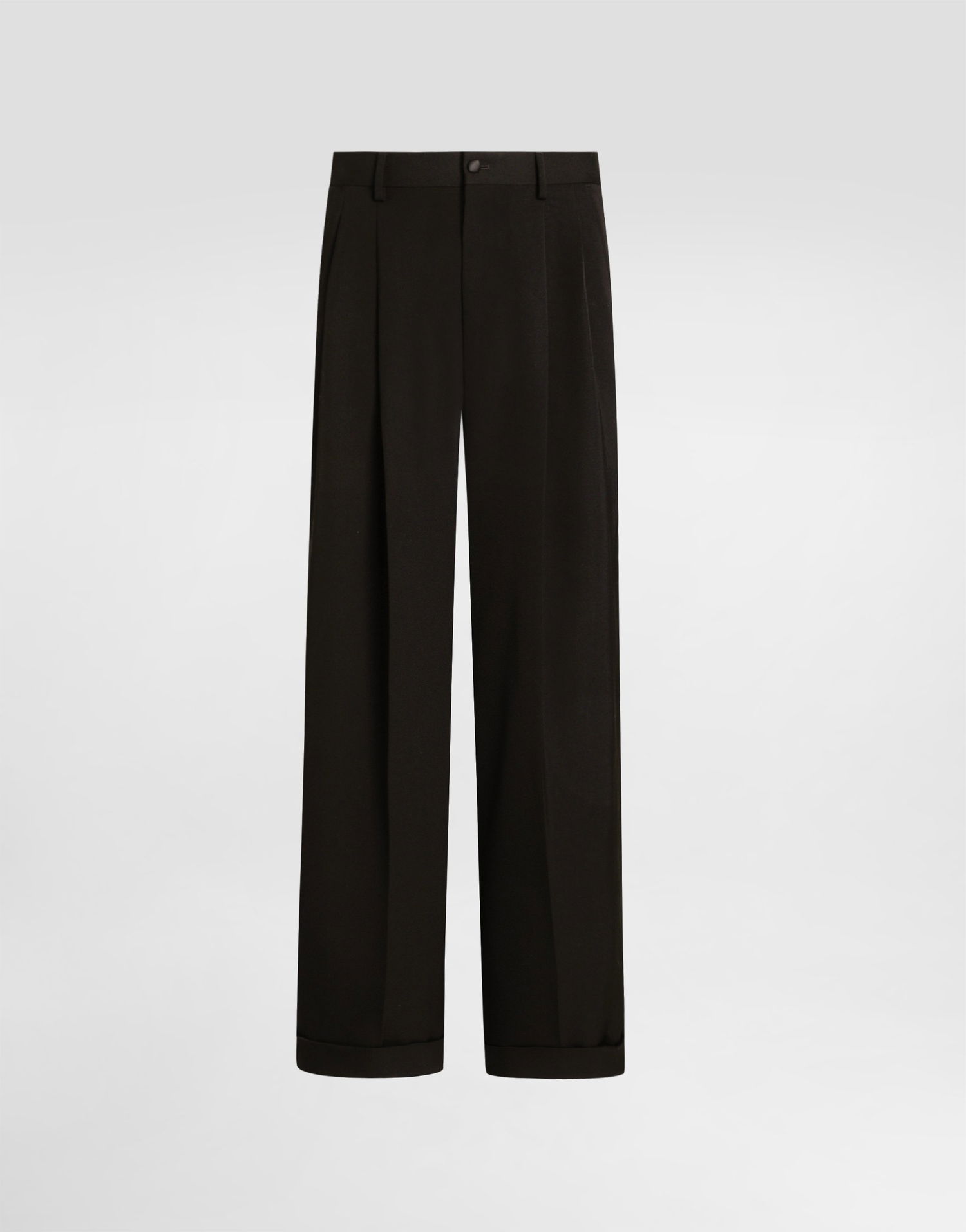 Housut Dolce & Gabbana Dolce & Gabbana Wool Gabardine Pleated Cropped Trousers Musta | GP17DTFU21EN0000, 0