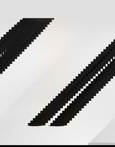 Housut Dolce & Gabbana Dolce & Gabbana Wool Gabardine Pleated Cropped Trousers Musta | GP17DTFU21EN0000, 0