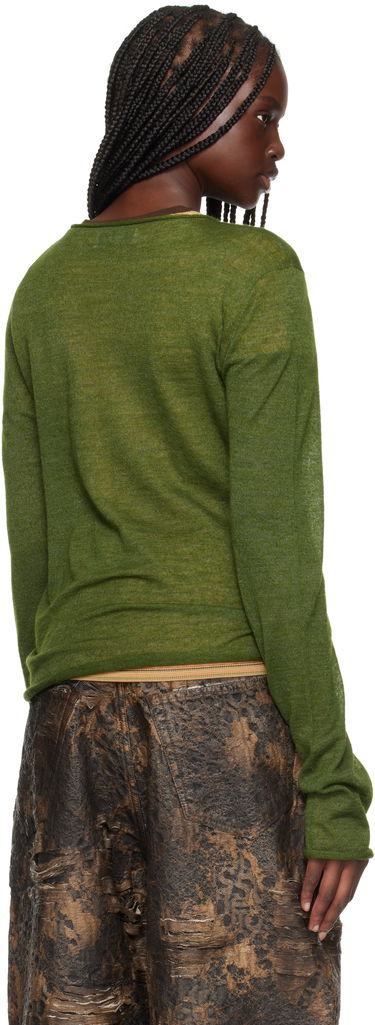 Villapaita Martine Rose Martine Rose Fine Intarsia Knit Sweater Vihreä | 962YA13411, 2