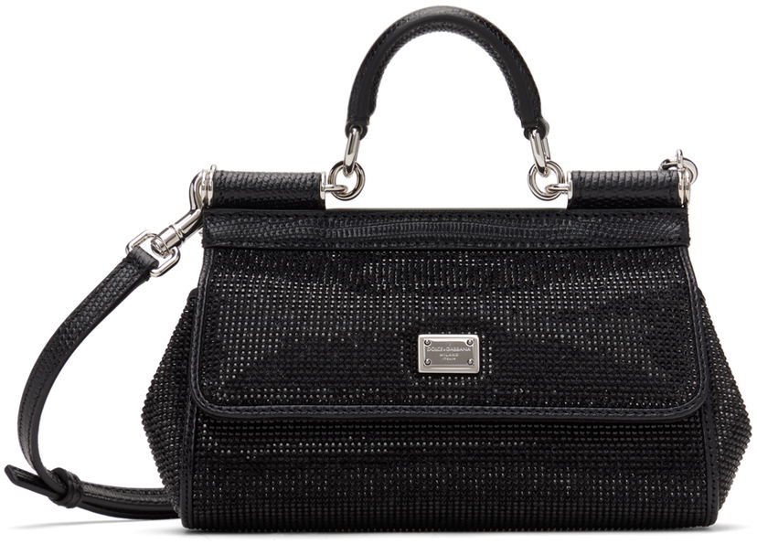 Käsilaukku Dolce & Gabbana Black Kim Kardashian Edition Small Sicily Bag Musta | BB7116 AN154