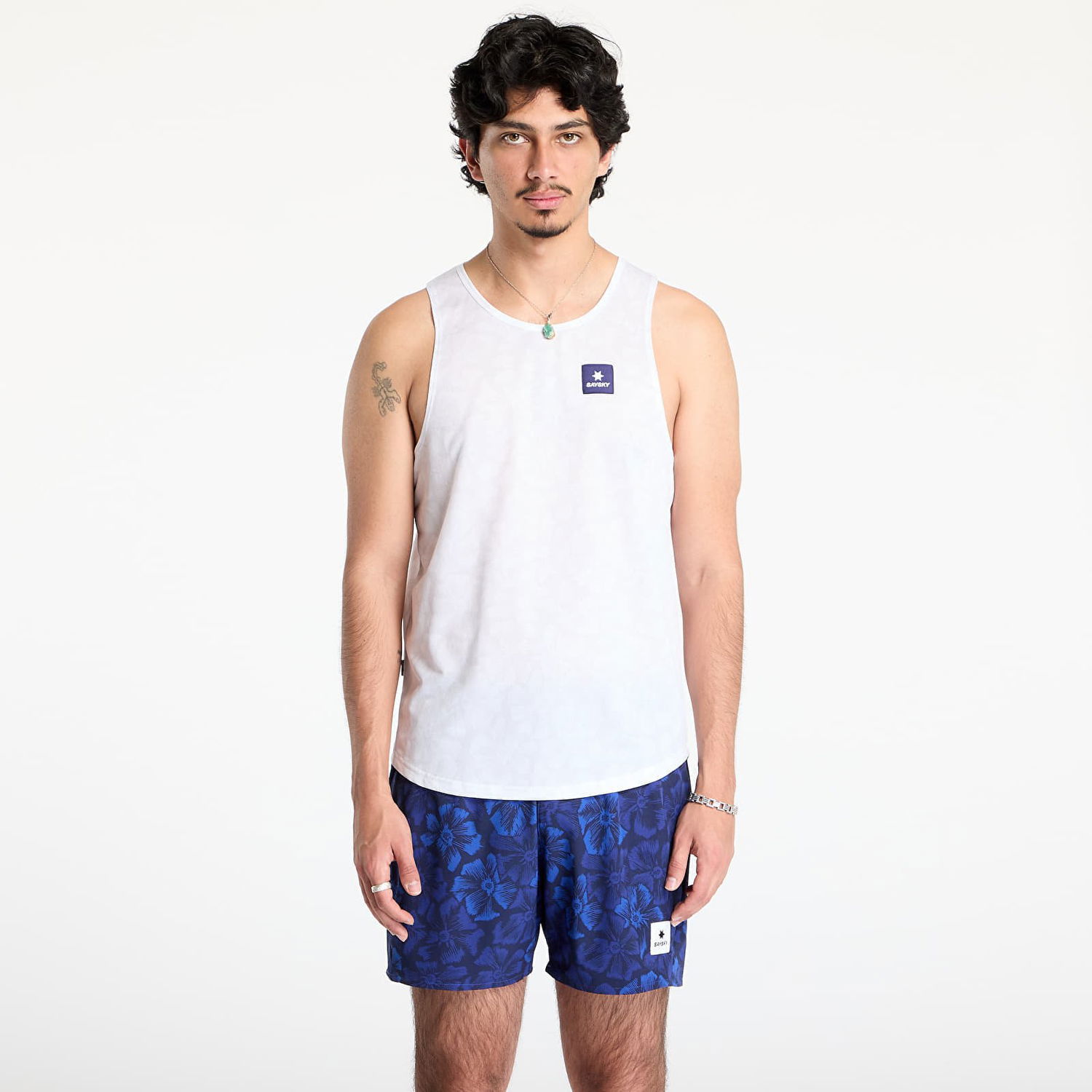 Tankkitoppi Saysky Flower Combat Singlet White AOP M Valkoinen | NMRSI31C1030, 0