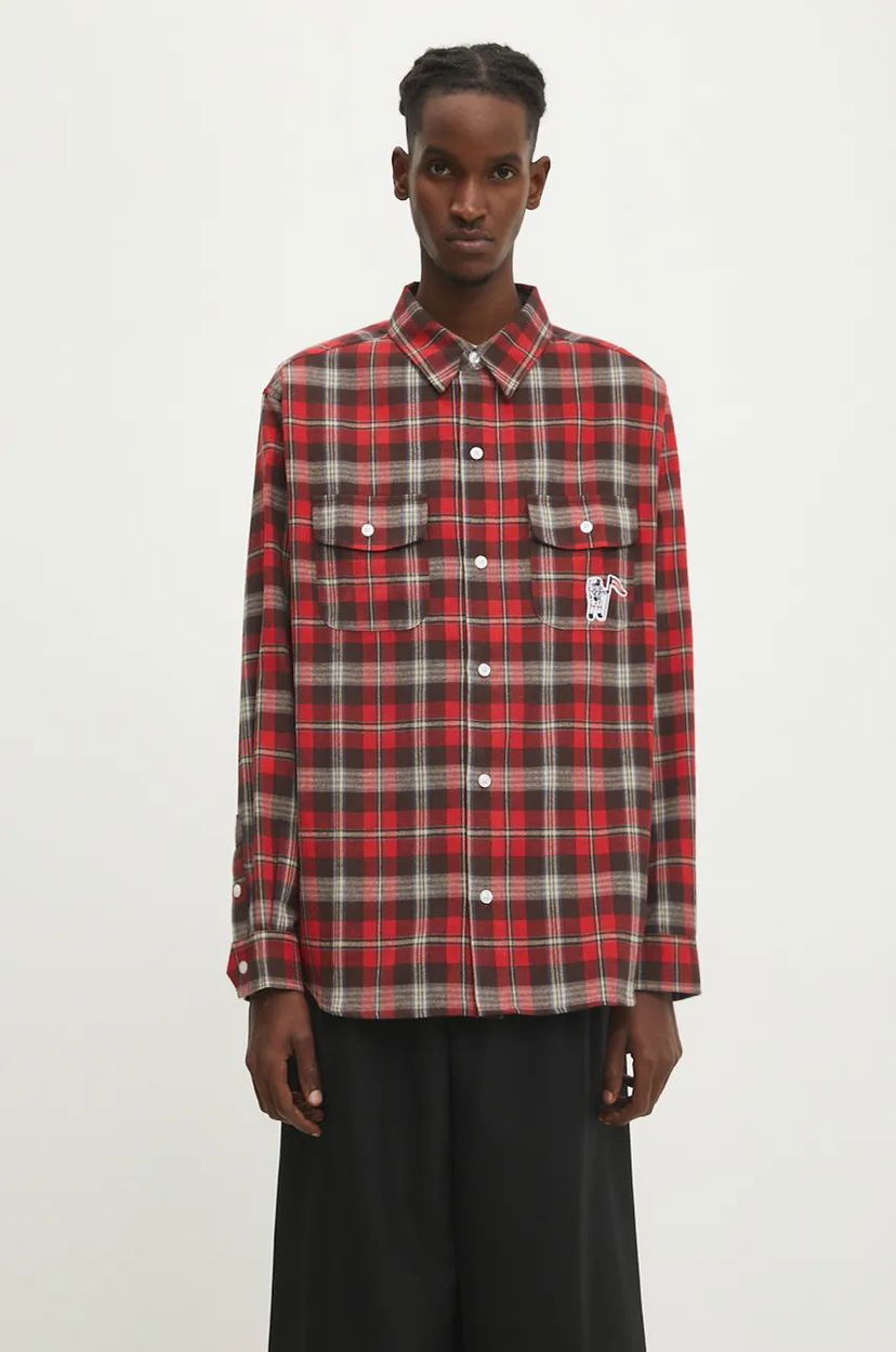 Paita BILLIONAIRE BOYS CLUB Longsleeve Check Shirt Punainen | B24322