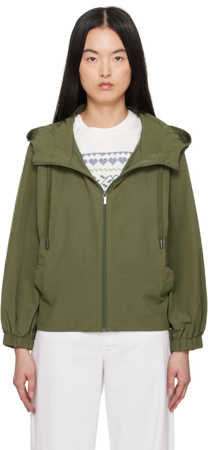 Tuulitakki Max Mara Weekend Max Mara Elis Hooded Jacket Vihreä | 2515021061600