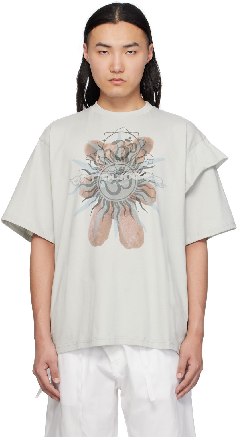 T-paita Ottolinger Ottolinger Deconstructed Oversized T-Shirt Harmaa | 115-102415-02