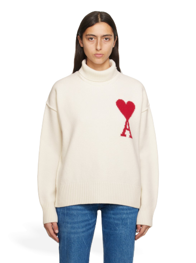 Villapaita AMI Sweater Valkoinen | BFUKS406.018