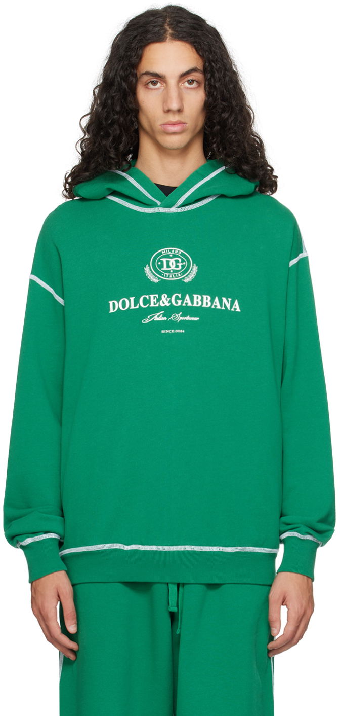 Huppari Dolce & Gabbana Designer Logo Hoodie Vihreä | G9BDXZG7NON