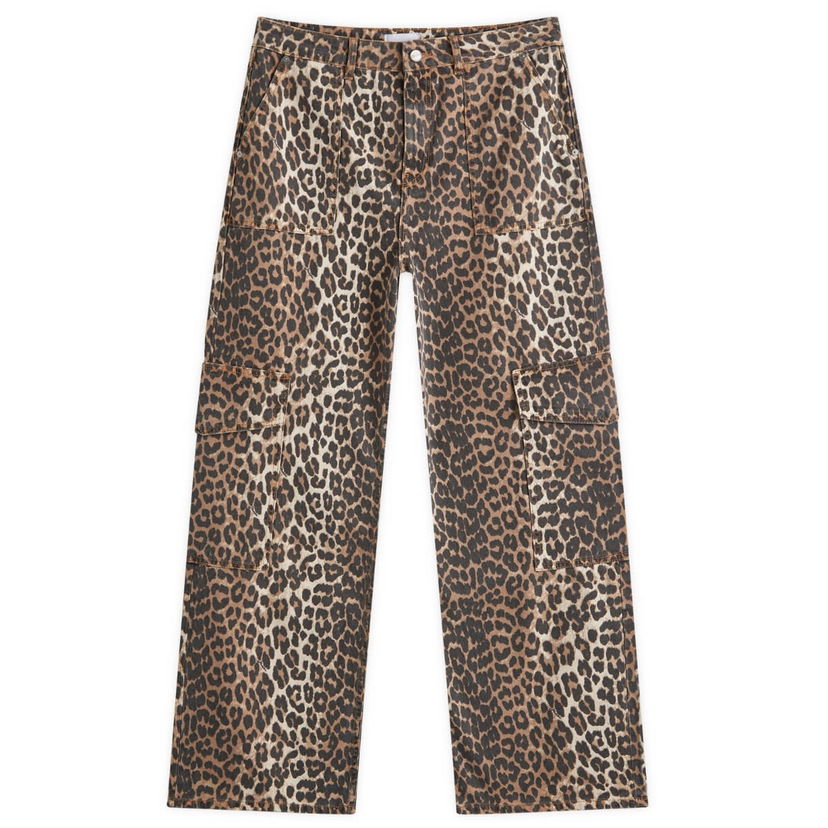 Jeans GANNI Printed Denim Agni Jeans Ruskea | J1676