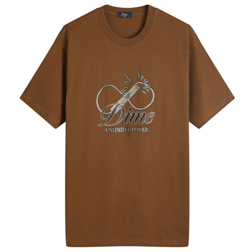 T-paita Dime Cursive Power T-Shirt Ruskea | DIMEFA2436BRW